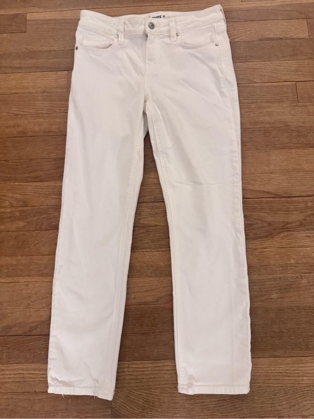 PAIGE Women's White Amber Ankle Skinny Jeans - Size 26 (Measures 28 Waist)
 b49